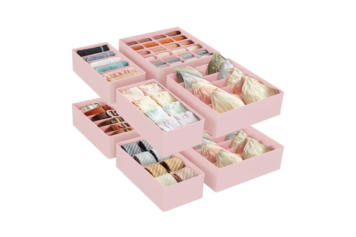 Flatbox Storage Box Set | Non-woven Fabric | Pink