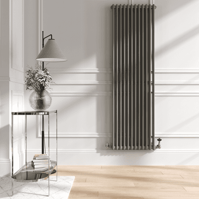 Reggio Smoked Stone Vertical Double Column Traditional Radiator 1800x560mm 5279 BTU - Cast Iron Style
