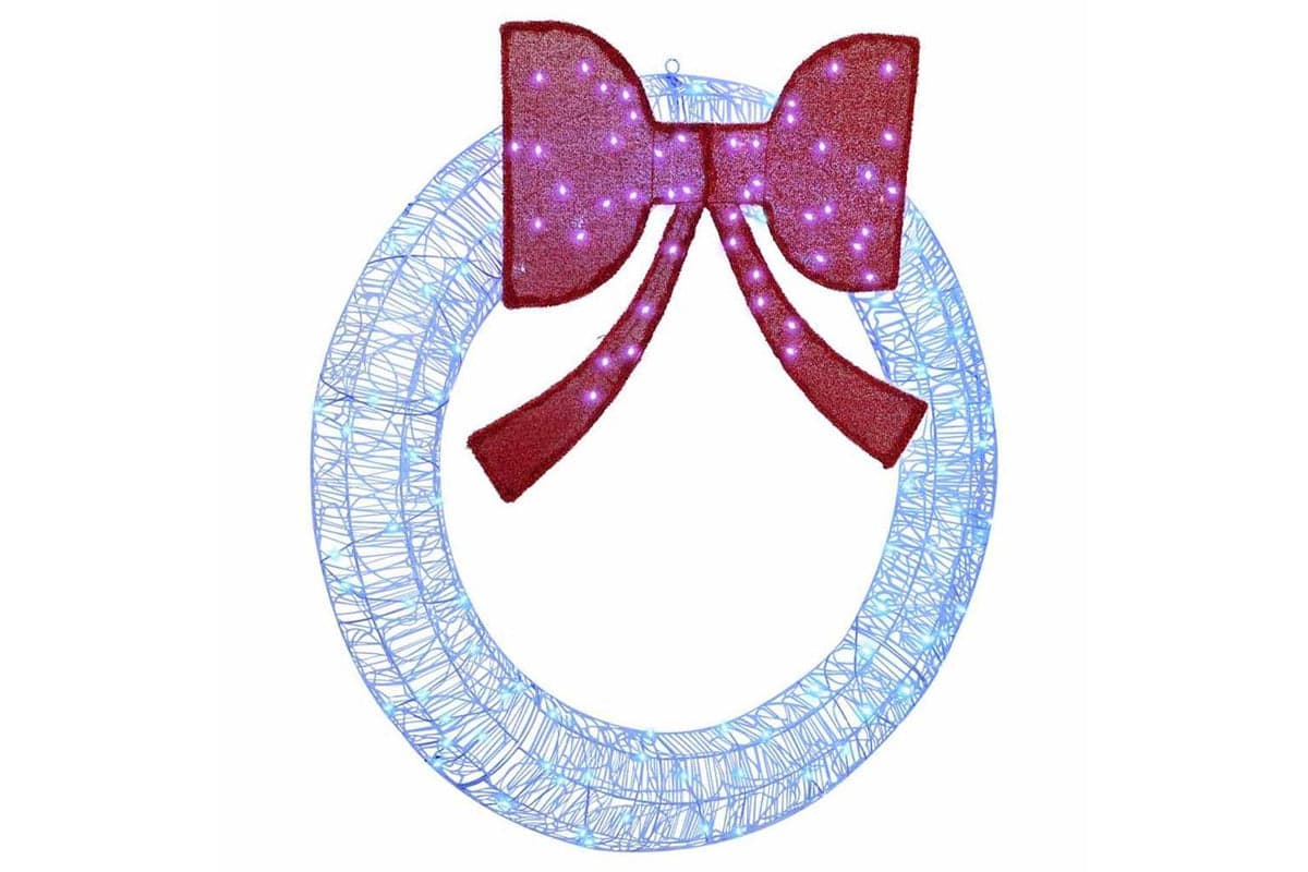 Wreath With 150 Leds Blue 120 Cm Acrylic