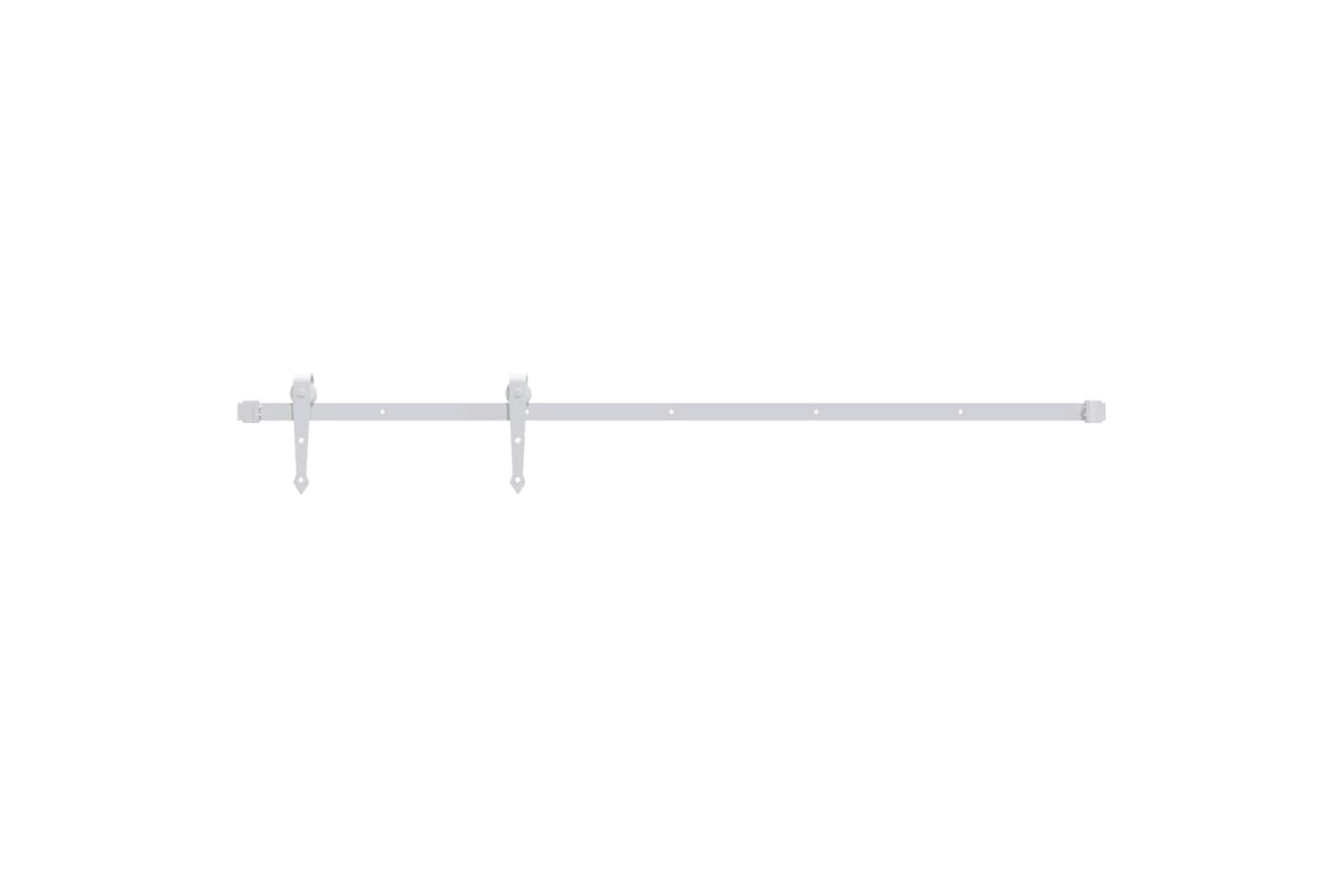 vidaXL 151702 Sliding Door Hardware Kit 200cm Steel White