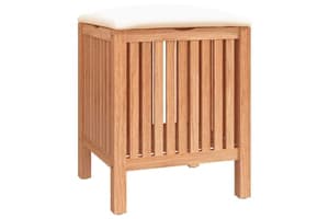 vidaXL 350351 Bathroom Stool 40.5x40x52cm Solid Wood Walnut