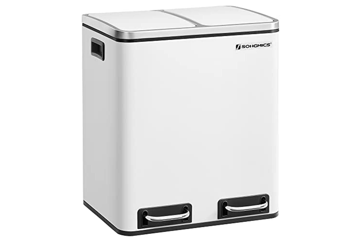 Songmics Kitchen Bin | Step Recycling Bin | Steel | 2 X 15 Litre