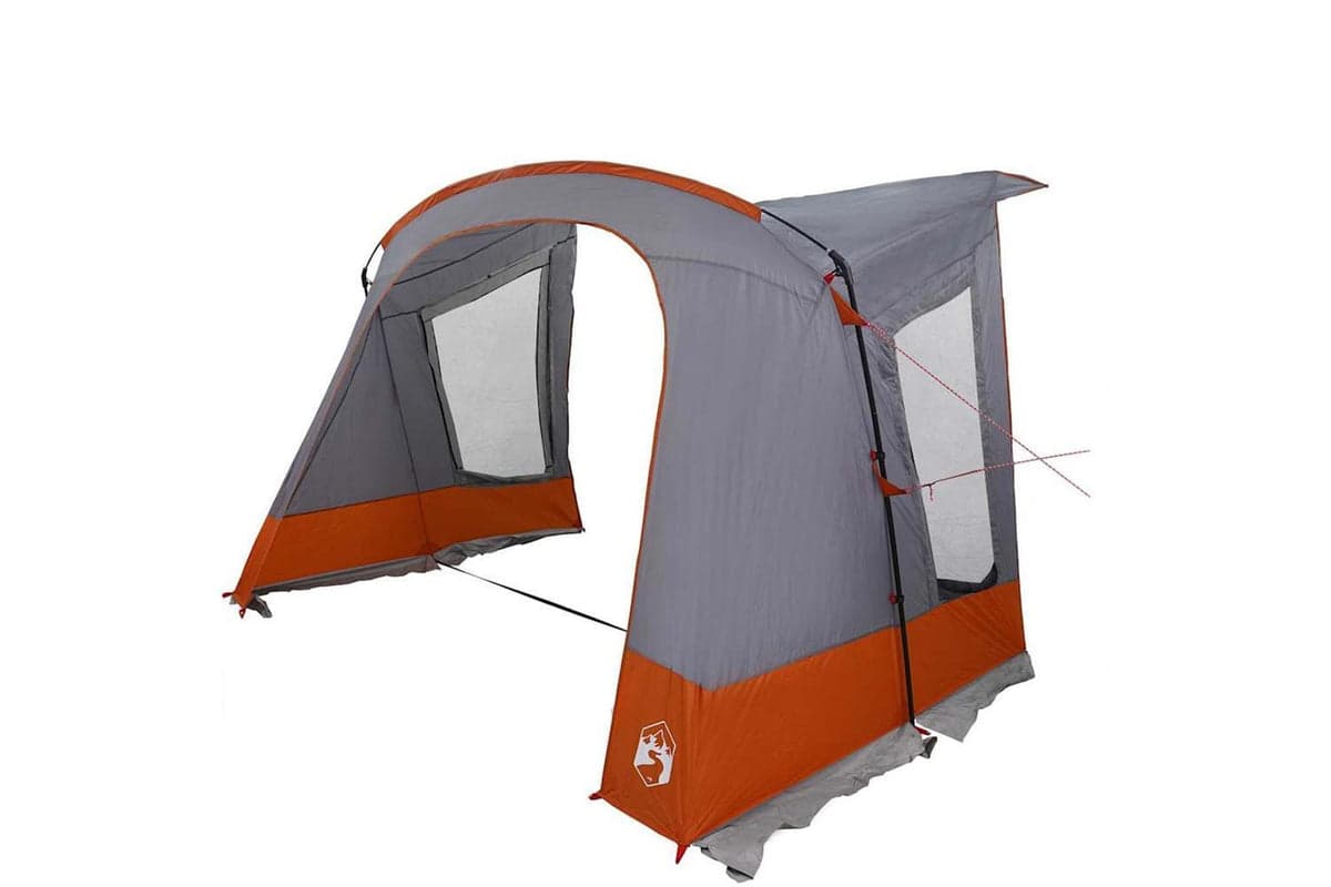 Vidaxl Caravan Tent With Roof Grey And Orange 410 X 275 X 245 Cm