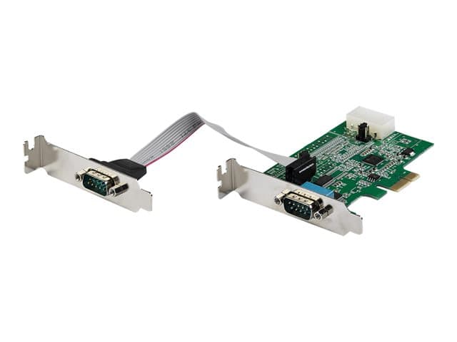 STARTECH.COM - Startech 2-port PCI Express RS232 Serial Adapter Card, PCIe RS232 Serial Host Controller Card, PCIe to Serial DB9 COM Ports, 16950 UART, Low Profile Expansion Card, Windows/macOS/Linux - Full/Low-Profile (PEX2S953LP) - serial