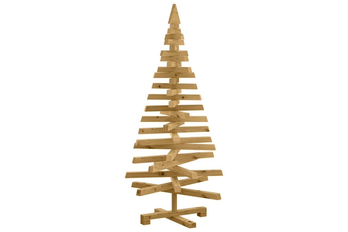 Vidaxl Christmas Trees With Stand Brown 120 Cm Solid Pine Wood