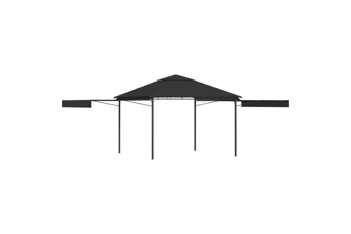 Vidaxl 48004 Gazebo With Double Extending Roofs 3x3x2.75 M Anthracite