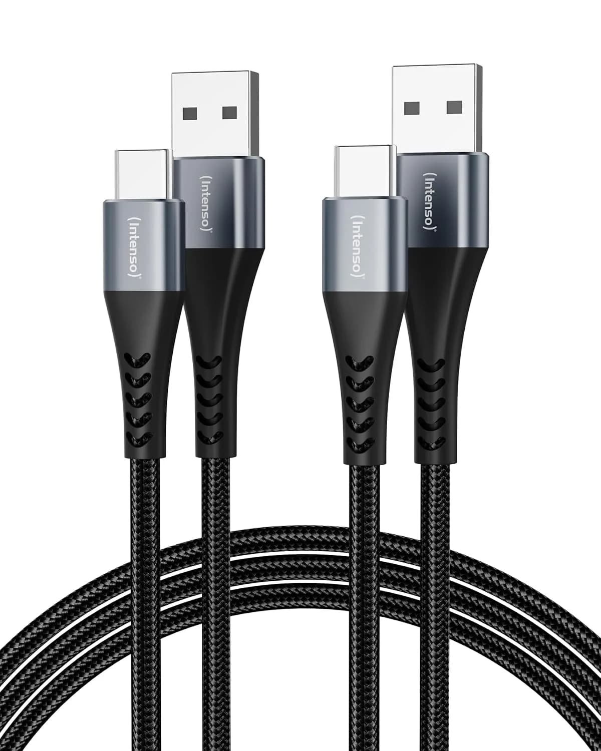 Intenso A60C USB-A to USB-C Cable 2m 60W, 2 Pack - Black | 7904120