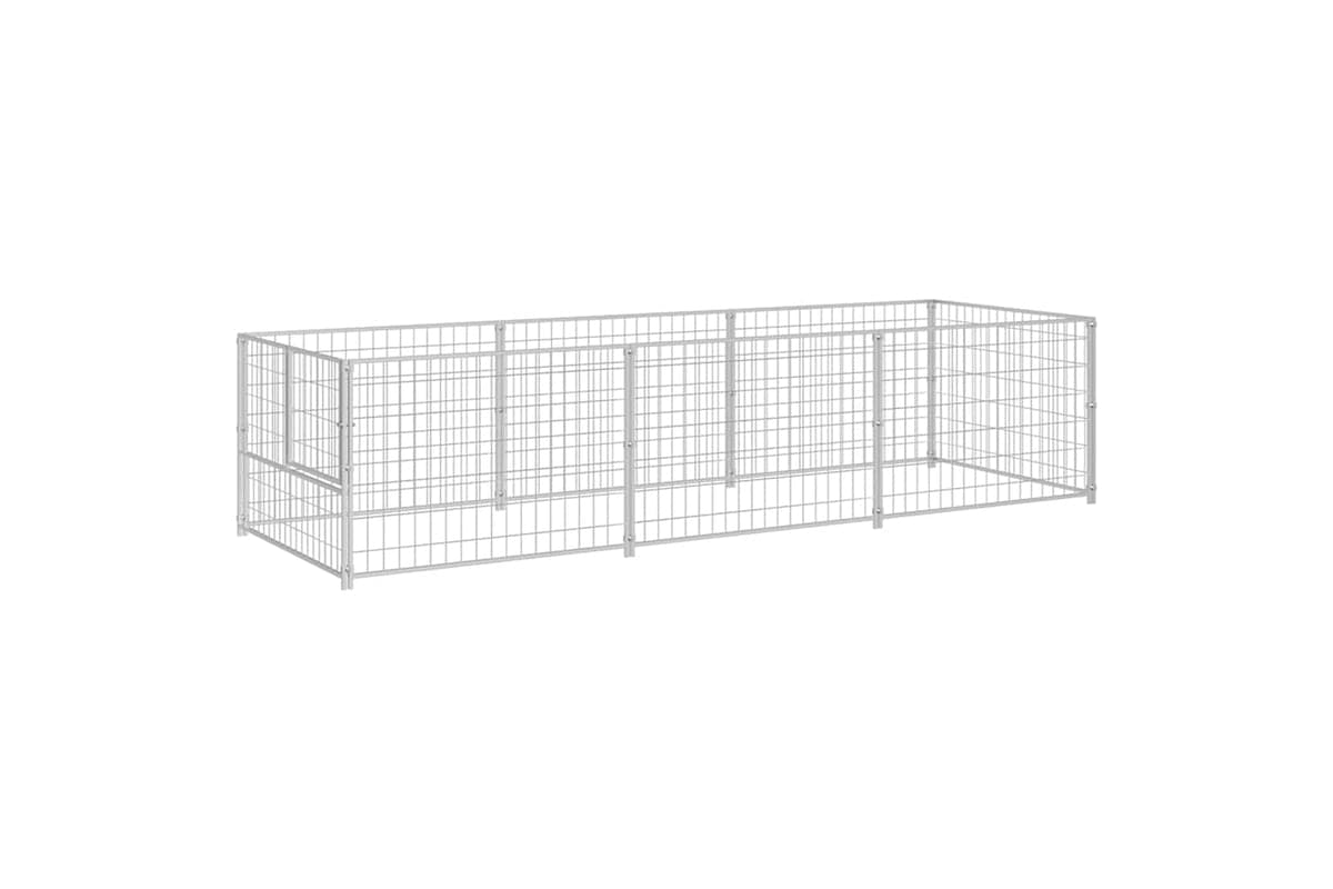 Vidaxl 3082101 Dog Kennel Silver 3 M2 Steel