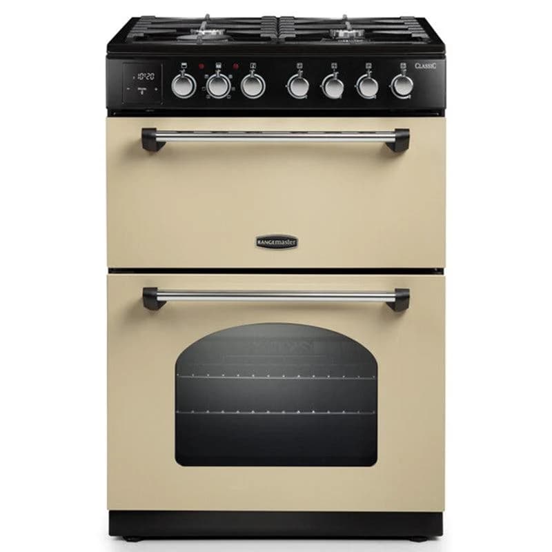 Rangemaster Classic 60CM Freestanding Dual Fuel Cooker - Cream & Chrome | CLA60DFFCR/C