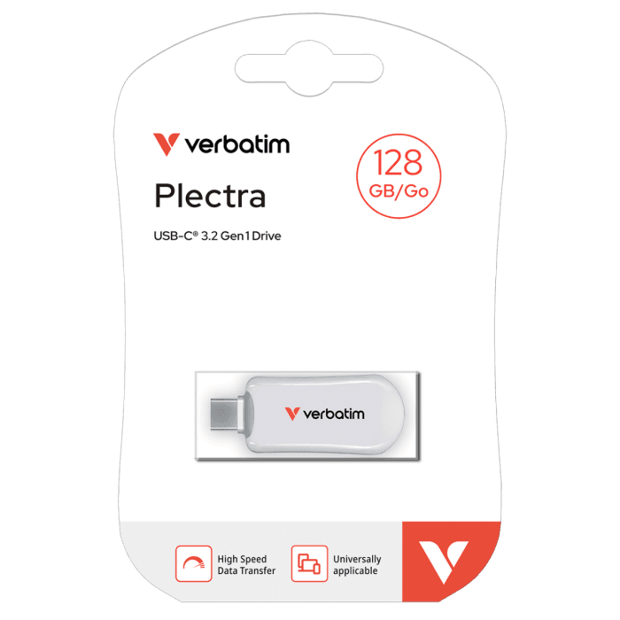 Verbatim 30229, 128GB USB-C Flash Drive, White