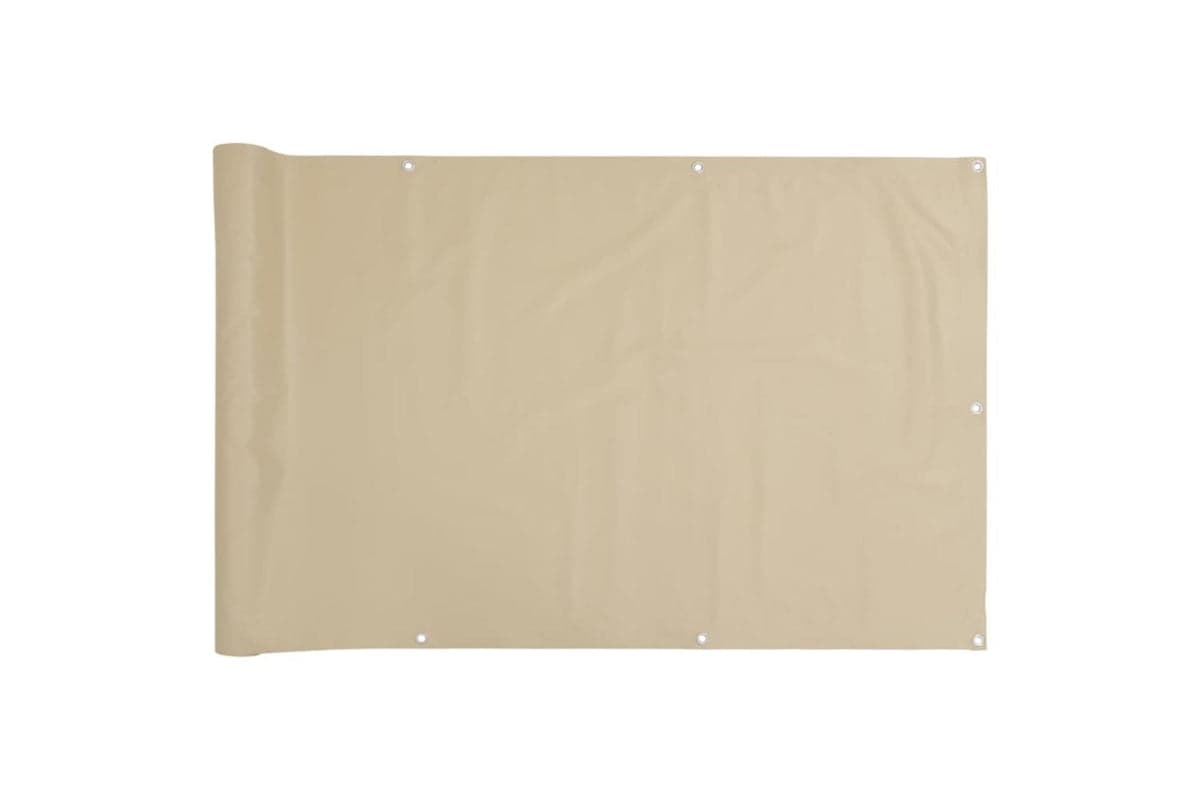 vidaXL 134936 Balcony Screen Beige 75x300cm Oxford Fabric