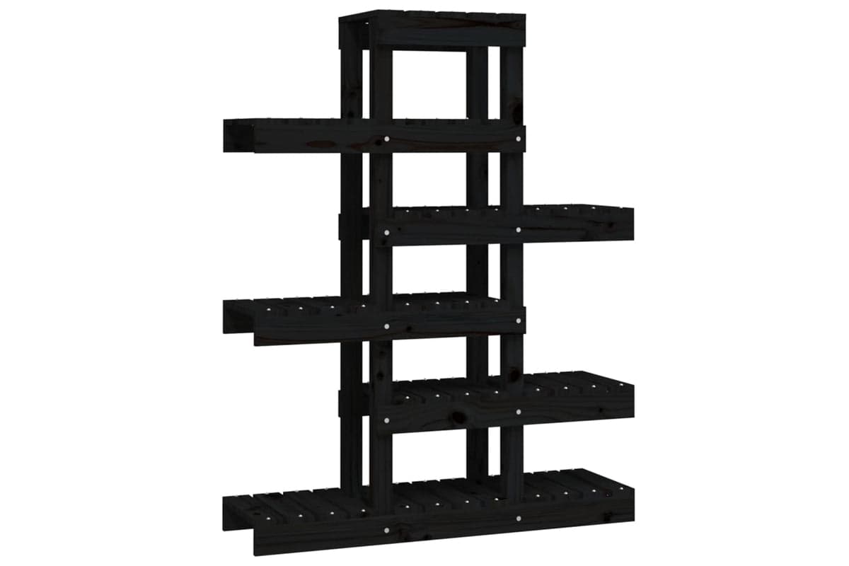vidaXL 822091 Plant Stand Black 85x25x109.5cm Solid Wood Pine