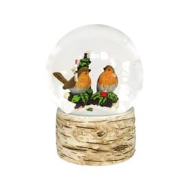 Robin Christmas Musical Snowglobe