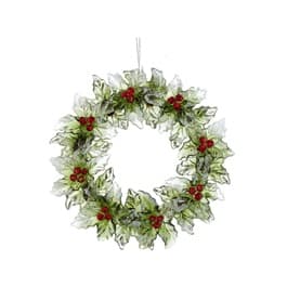 Holly Wreath Tree Decoration