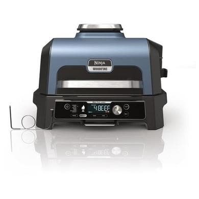Ninja OG901UK Woodfire Pro Connect XL Electric BBQ Grill & Smoker - Black/Blue