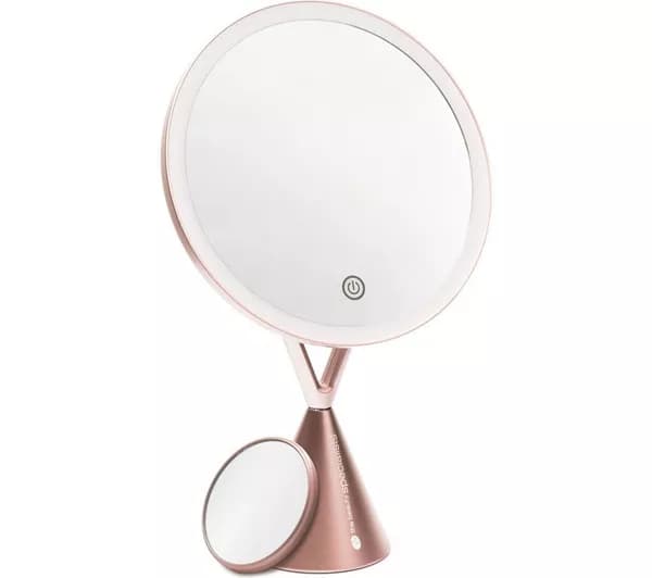 RIO LED Make-up Mirror with 5x Magnifying Spot Mirror - Rose Gold