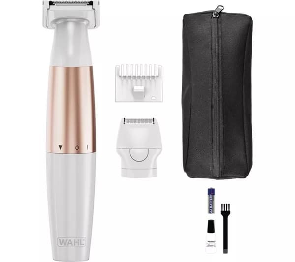 WAHL Trim & Shave Bikini Shaver - White & Rose Gold