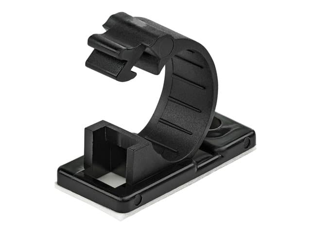 STARTECH.COM - Startech 100 Adhesive Cable Management Clips Black, Network/Ethernet/Office Desk/Computer Cord Organizer, Sticky Cable/Wire Holders, Nylon Self Adhesive Clamp UL/94V-2 Fire Rated - Nylon 66 Plastic - TAA (CBMCC2) - cable clips - TAA Compliant