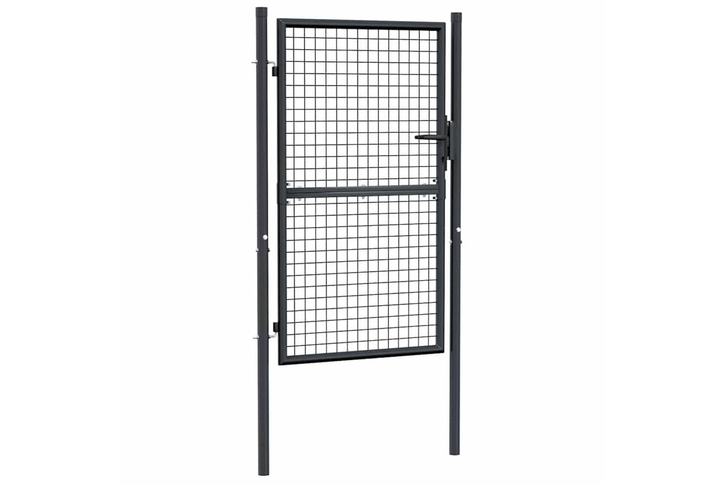 vidaXL 145773 Mesh Garden Gate Galvanised Steel 100x200cm Grey