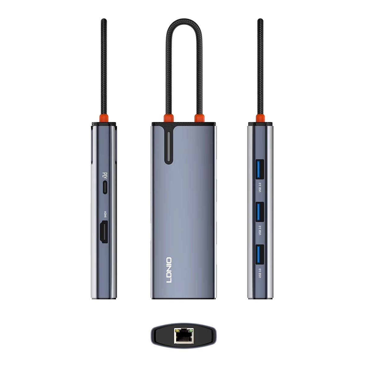 LDNIO 6-in-1 Usb-c Multi Port Docking Station...