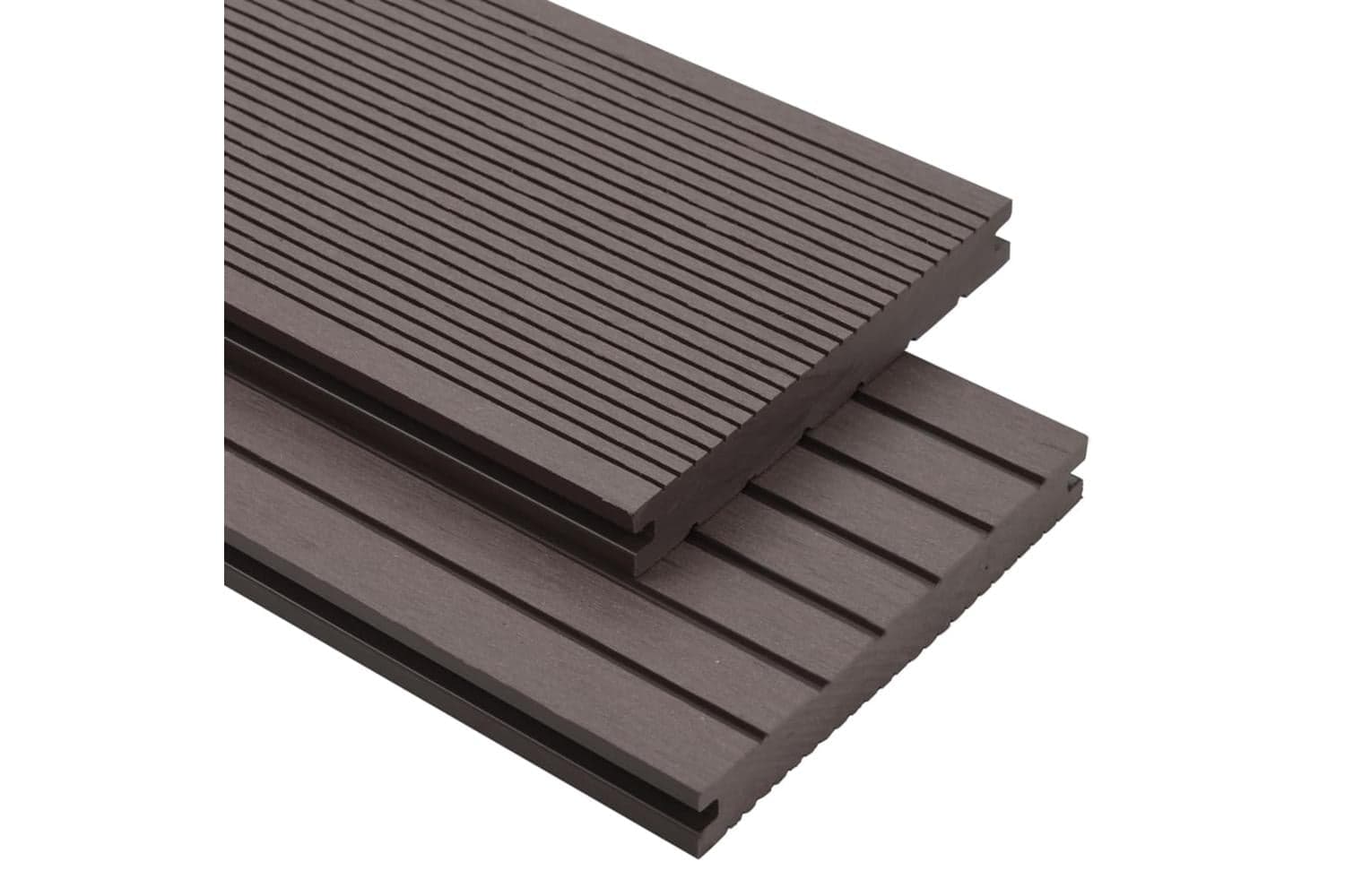 Vidaxl 275681 Wpc Solid Decking Boards With Accessories 10m2