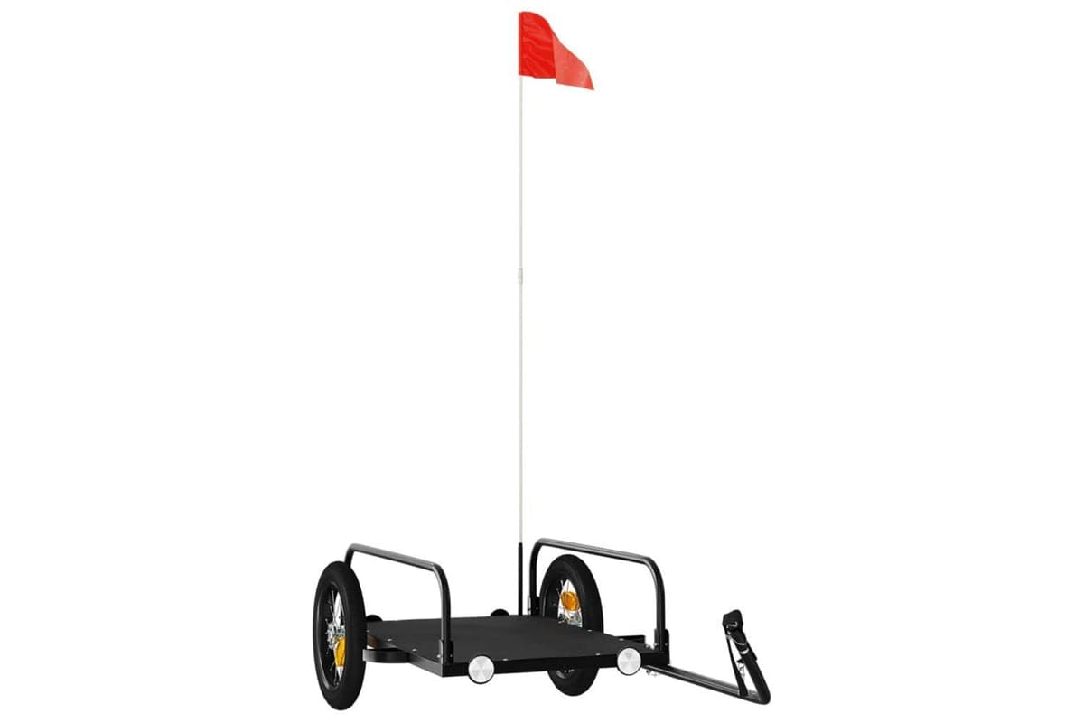Vidaxl Bike Trailer Black 122x53x31 Cm Iron