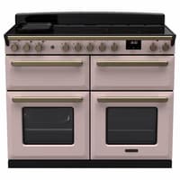 Rangemaster Estel Deluxe 110cm Induction Range Cooker - Pale Pink with Brass Trim | ESDLB110EIPPPK/AB1