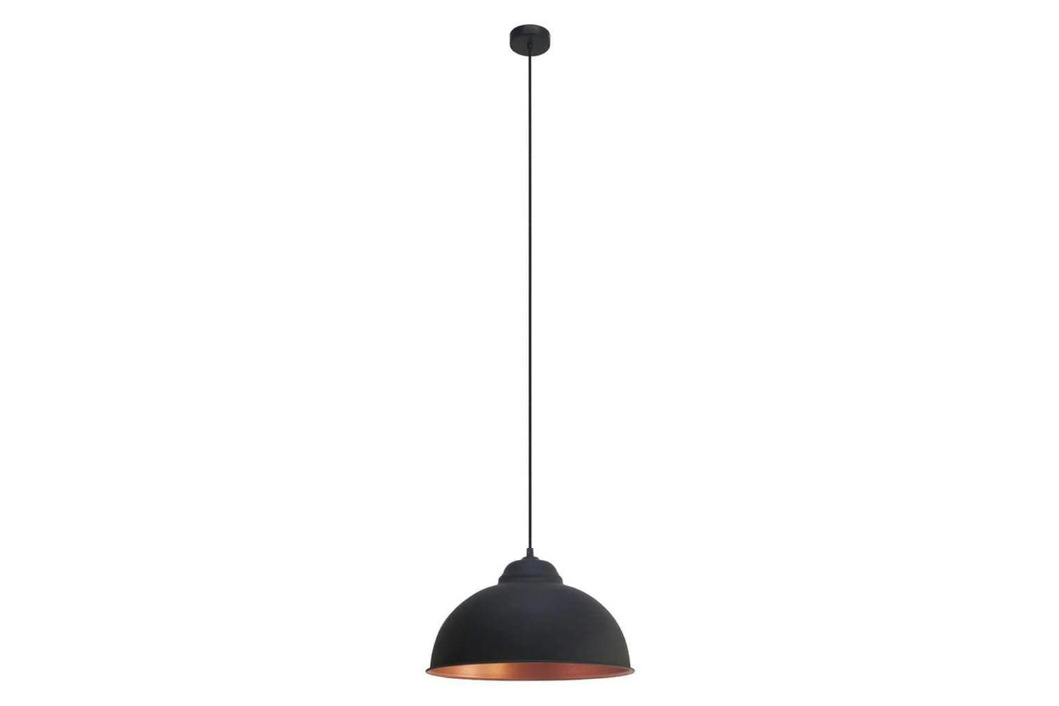 Eglo | Truro 2 Domed Pendant Light | Black/Copper