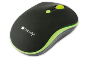 Techly Optical Wireless Mouse | Black/Green