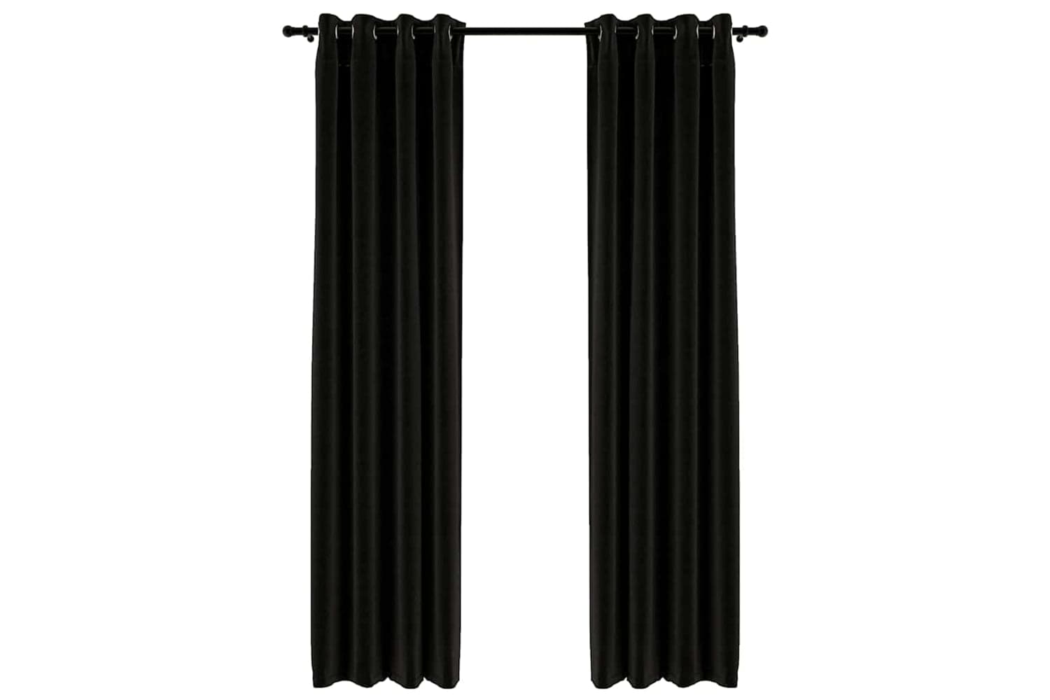 Vidaxl 321162 Linen-look Blackout Curtains 2 Pcs Anthracite 140x245cm