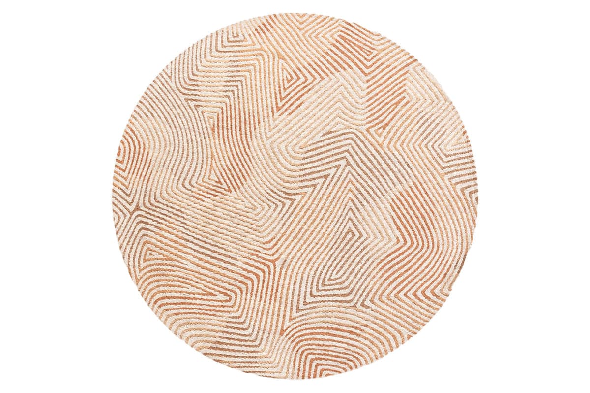 Louis De Poortere | Coral Indoor Eco Round Rug | Red | 140 x 140 cm