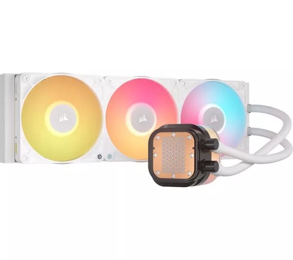 CORSAIR iCUE LINK TITAN 360 RX LCD 360 mm Liquid CPU Cooler - RGB LED, White