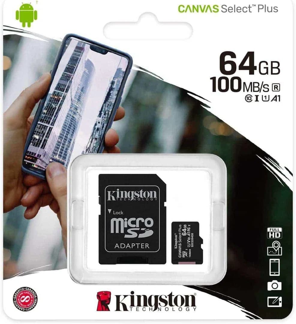 Kingston Canvas 64GB Class 10 MicroSD Card