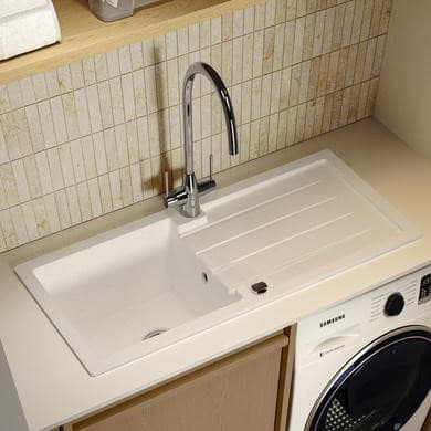 Enza Large Single Bowl Inset Granite Composite Sink
