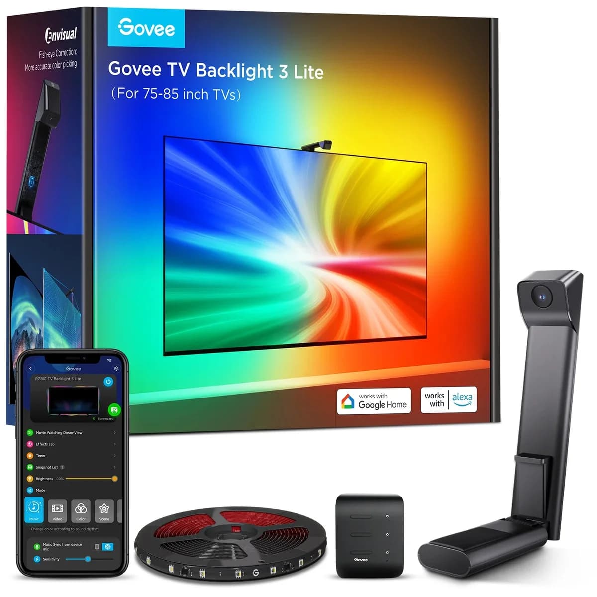 Govee TV Backlight 3 Lite 75–85" RGBICW TV Backlight | H6099