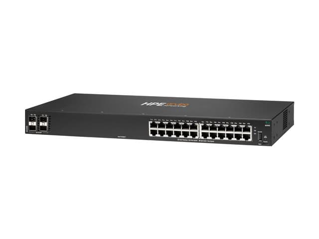 HPE - Aruba Networking CX 6000 24p 10M/100M/1G 4p SFP 1G Switch - switch - 24 ports - Managed - rack-mountable