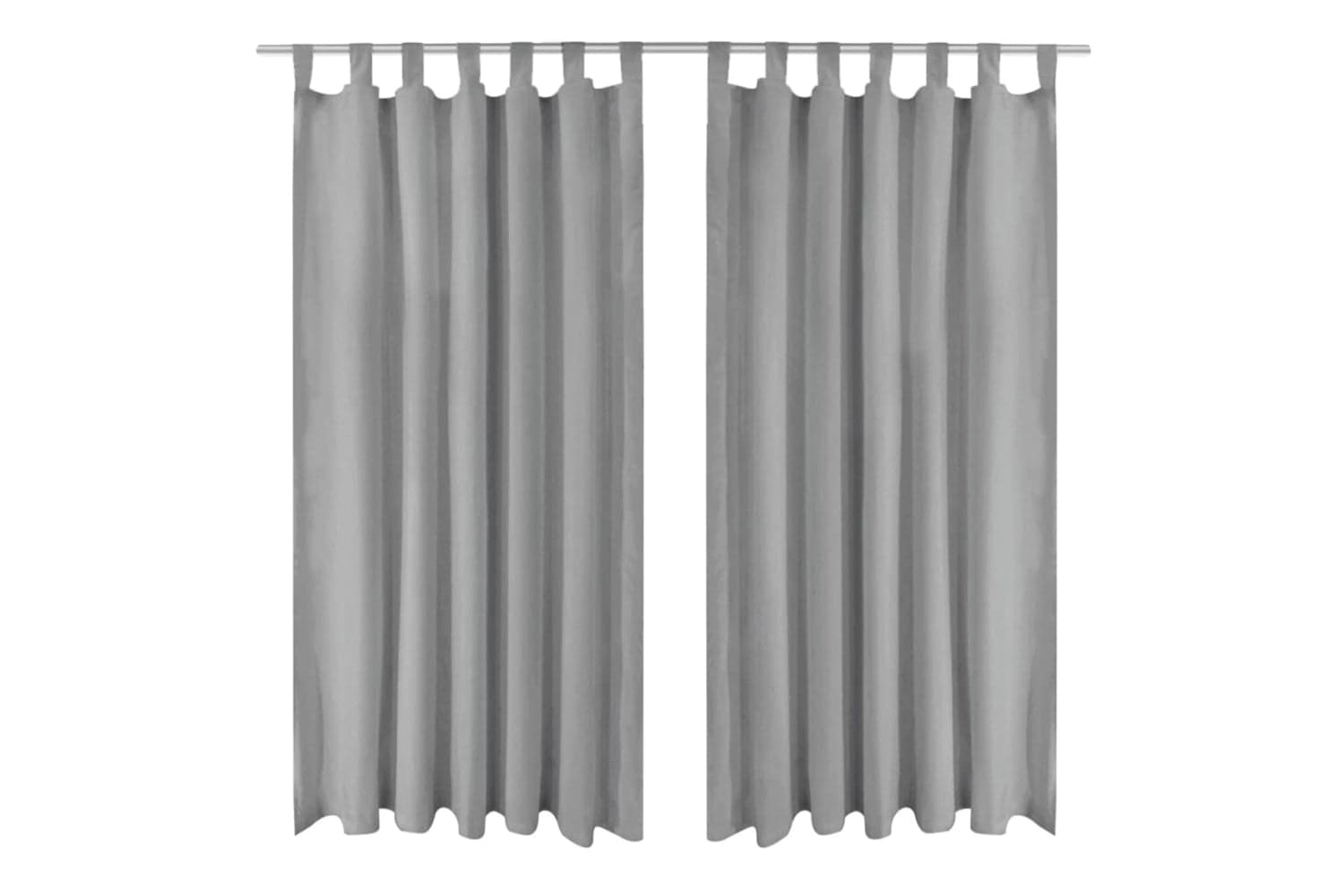 vidaXL Micro-satin Curtains With Loops