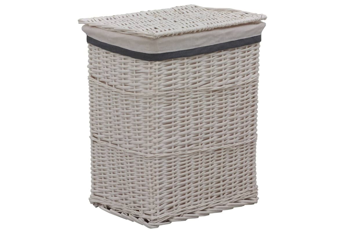 Vidaxl 286978 Laundry Basket White Willow