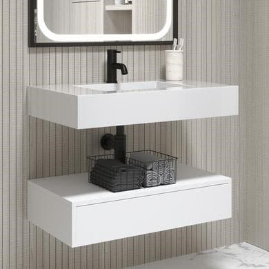 Oslo 800mm Wall Hung Vanity Unit with Basin