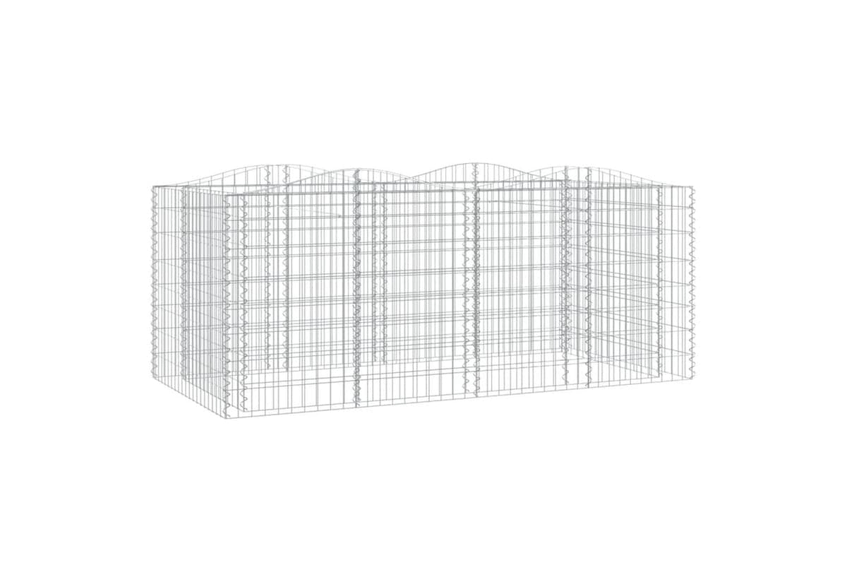vidaXL 153554 Arched Gabion Raised Bed 200x100x100cm Galvanised Iron