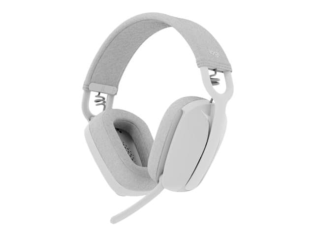 LOGITECH - Zone Vibe Wireless - Headset - full size - Bluetooth - wireless - USB-C via Bluetooth adapter - off-white - Certified for Microsoft Teams