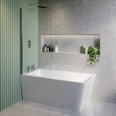KONA Freestanding Shower Bath Single Ended Corner