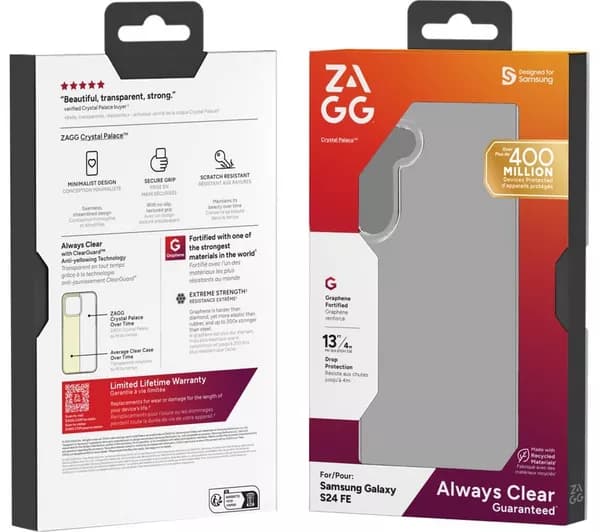 ZAGG Crystal Palace Galaxy S24 FE Case - Clear