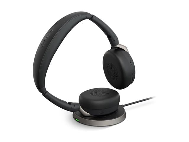 JABRA - Evolve2 65 Flex UC Stereo - headset - USB-A - with wireless charging pad