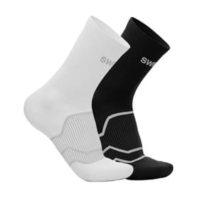 Pack of Two Black and White Reflective Running Socks L/XL