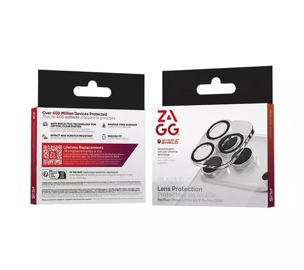 ZAGG InvisibleShield iPhone 17 Pro / 17 Pro Max Clear View Camera Protector - Clear