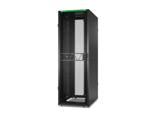 APC - NetShelter SX - Rack cabinet - 2258H x 750W x 1200D mm, with Sides - floor-standing - black - 48U - 19" - TAA Compliant