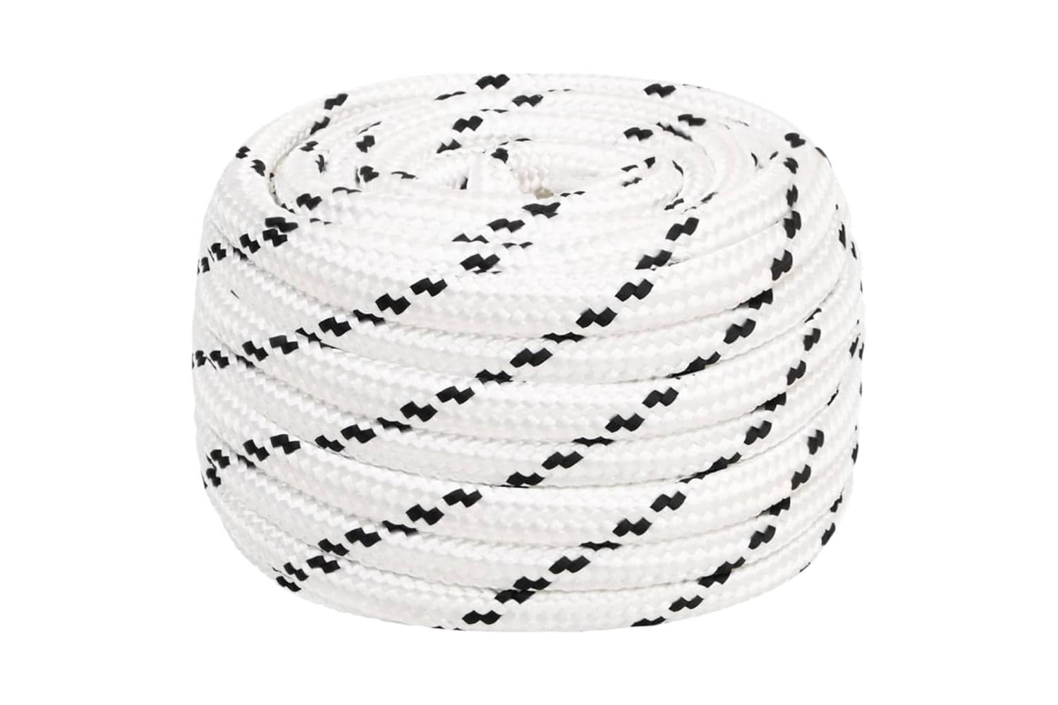 vidaXL 152784 Braided Boat Rope White 16mmx50 M Polyester
