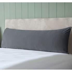 Velvet Bolster Cushion Charcoal