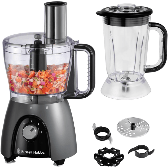 Russell Hobbs 27111, 600W, Food Processor, Matte Charcoal